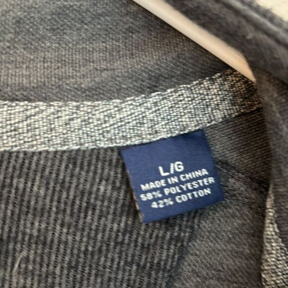 Tommy Bahama Men’s charcoal gray pullover button down sweatshirt size large EUC - Picture 10 of 11